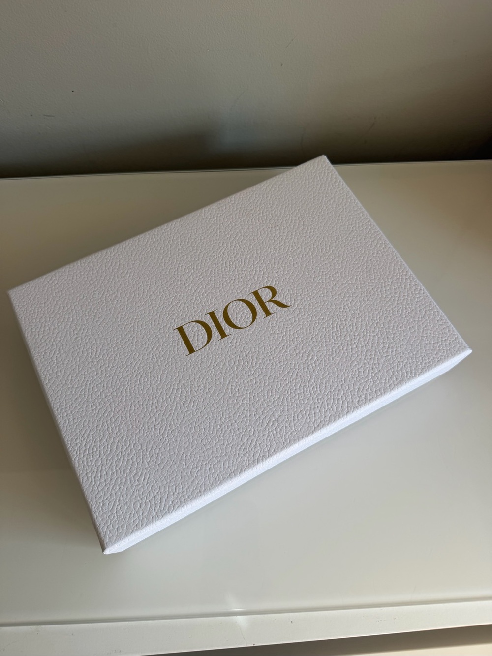 Dior White Gift Box with Gold DIOR Logo new